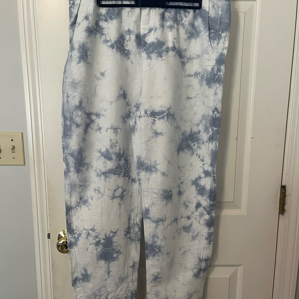 GAP Blue and White Tie-Dye Pants